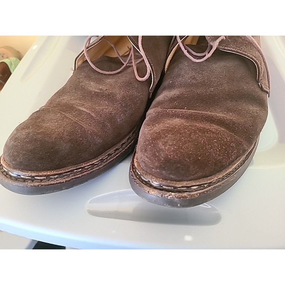 EUC $650 Heschung Dk Brown Suede Desert Chukka Dress Boots Mens Size 11 44 9.5 - Picture 5 of 10